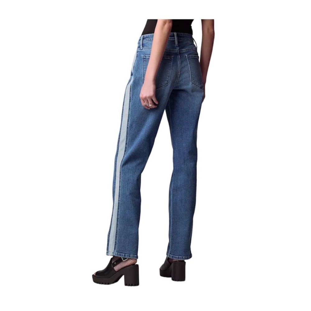 SOLD Simply Vera Vera Wang Womens Mid Rise Side Stripe Relax Straight Jeans Sz - Picture 2 of 12